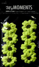 My Moments Lime Green Beaded Paper Flowers - SCRAPBOOKFARE