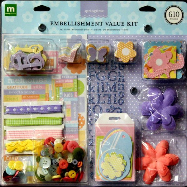 Making Memories Springtime Embellishment Value Kit - SCRAPBOOKFARE