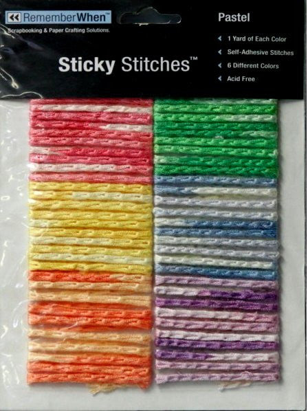 Colorbok Remember When Pastel Sticky Stitches - SCRAPBOOKFARE