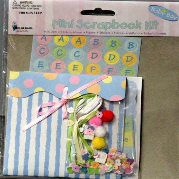 Regent Products Corp. Mini Baby Boy Scrapbook Kit - SCRAPBOOKFARE