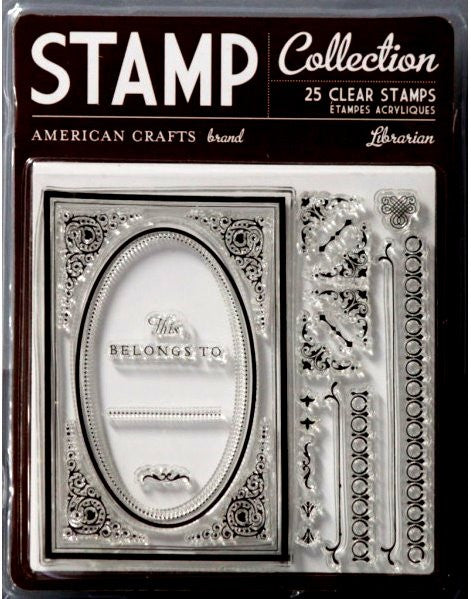 American Crafts Librarian Clear Stamps - SCRAPBOOKFARE