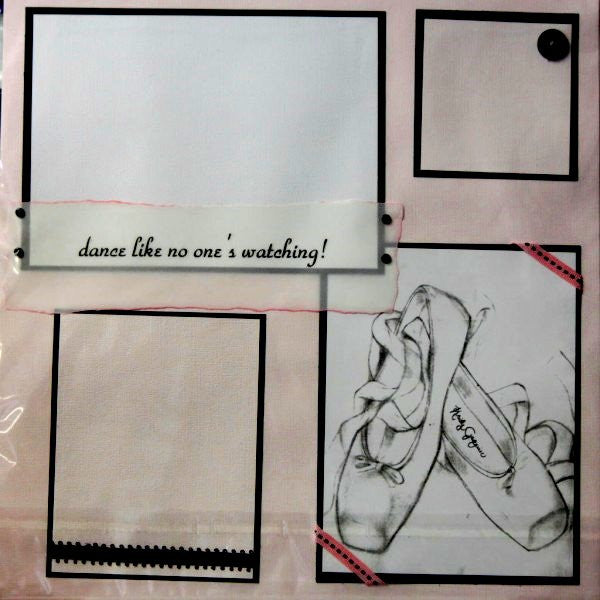 Wilton Pre-made 12 x 12 Just Jinger Dance Scrapbook Pages
