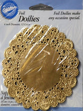 Wilton 4" Gold Foil Paper Doilies 12 Count