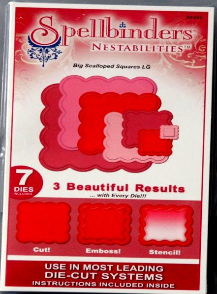 Spellbinders Nestabilities Big Scalloped Squares LG Dies