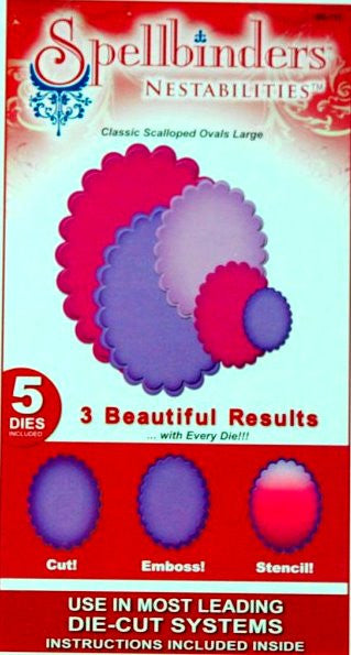 Spellbinders Nestabilities Classic Scalloped Ovals Large Dies