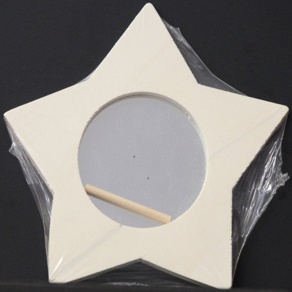 Nicole Crafts Wood Craft Star Mirror With Stand - SCRAPBOOKFARE