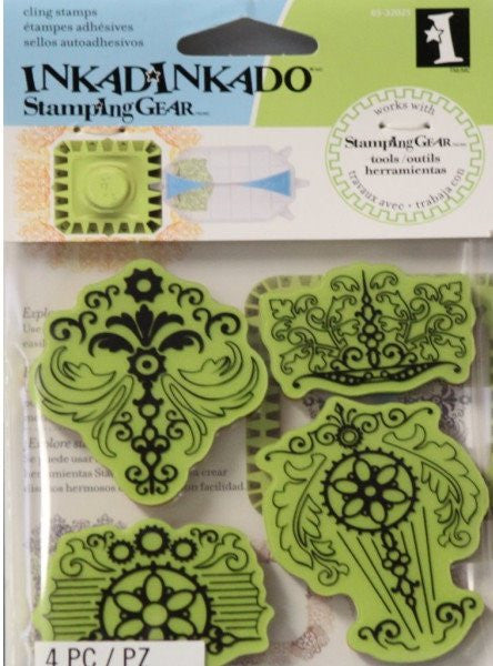 Inkadinkado Vintage Parts Cling Stamp Set - SCRAPBOOKFARE