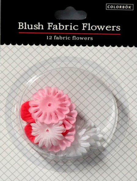 Colorbok Blush Fabric Flowers Embellishments - SCRAPBOOKFARE