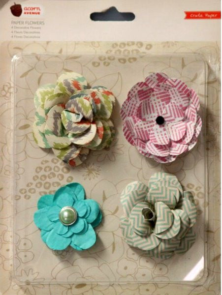 Crate Paper Acorn Avenue Pretty Party Flowers Dimensional Scrapbook Stickers - SCRAPBOOKFARE