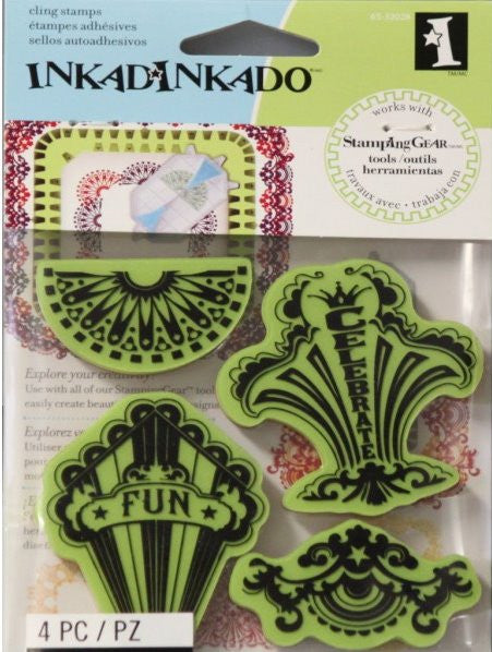 Inkadinkado Fun Circus Party Cling Stamp Set - SCRAPBOOKFARE