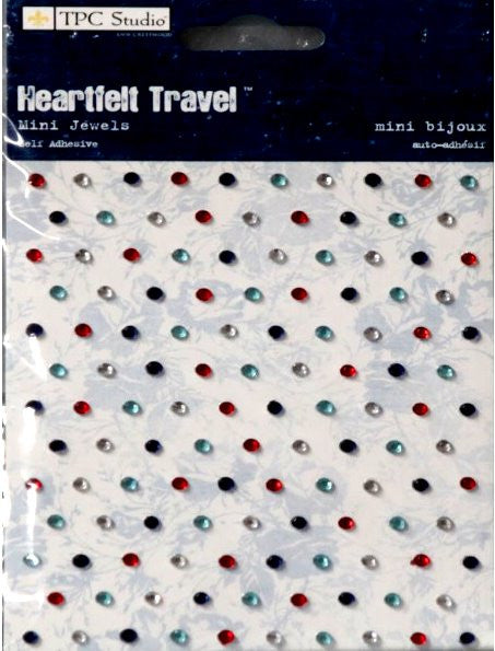 TPC Studio Heartfelt Travel Mini Self-Adhesive Jewels Embellishments