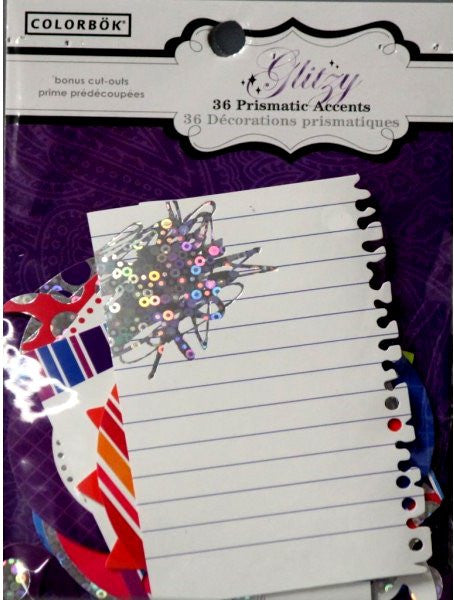 Colorbok Glitzy Prismatic DC Foil Talk Bubbles Accents - SCRAPBOOKFARE