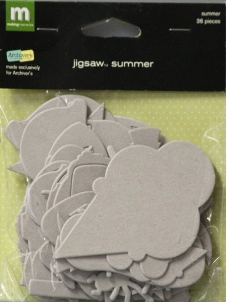 Making Memories Jigsaw Summer Chipboard Embellishments - SCRAPBOOKFARE