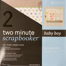 Autumn Leaves 12 x 12 Two Minute Scrapbooker Baby Boy Pages Kit - SCRAPBOOKFARE
