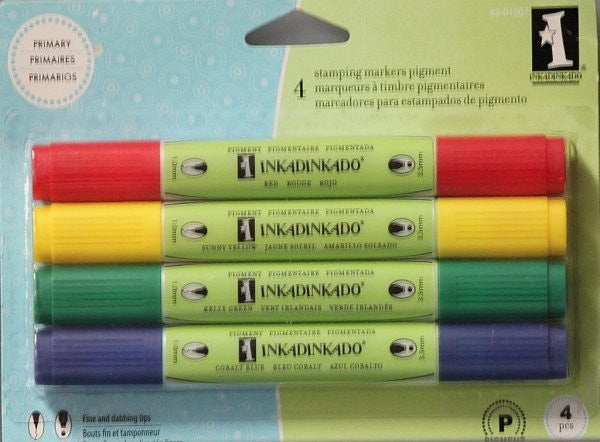 Inkadinkado Primary Stamping Watercolor Markers Set - SCRAPBOOKFARE