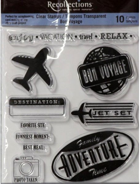 Recollections Bon Voyage Clear Stamps - SCRAPBOOKFARE