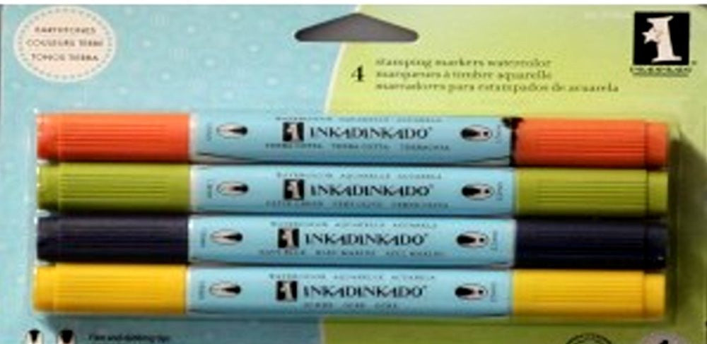 Inkadinkado Earthtones Stamping Watercolor Markers Set - SCRAPBOOKFARE