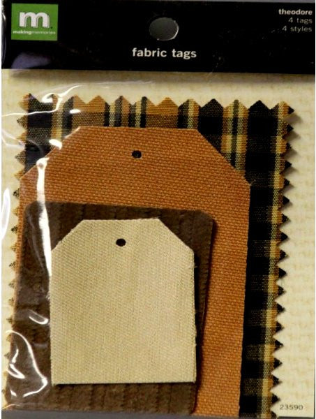 Making Memories Theodore Fabric Tags - SCRAPBOOKFARE