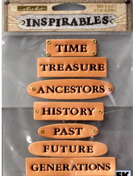 Sticko Inspirables Time Metal Stickers Embellishments