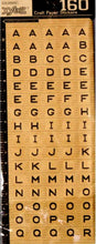 Colorbok XY&Z Craft Paper Ryan Basic Black Alphabets & Numbers Stickers - SCRAPBOOKFARE