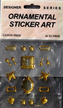 Stickerking Designer Series Gold Epoxy Vintage Ornamental Sticker Art