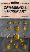 Stickerking Designer Series Gold Epoxy Vintage Tags Ornamental Sticker Art