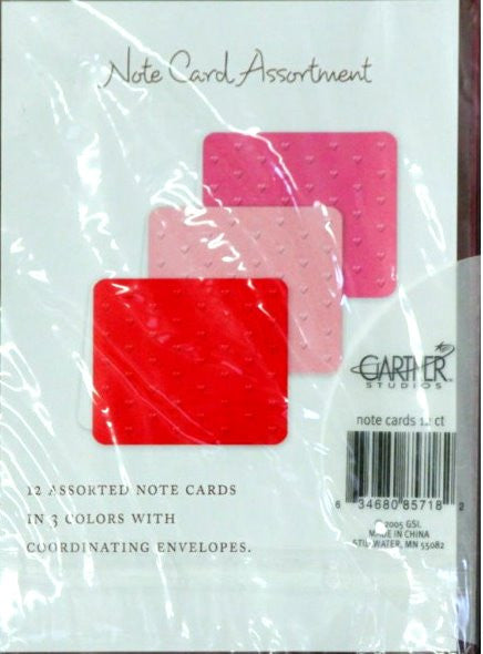Gartner Studios Embossed Hot Red, Pink and Hot Pink Hues Note Card Collection - SCRAPBOOKFARE