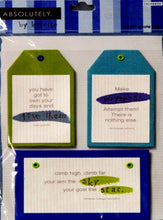 Colorbok Absolutely By Kolette Blue/Kiwi Fabric Quote Tags - SCRAPBOOKFARE
