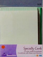 JoAnn Craft Essentials Aqua Striped Edge Specialty Note Cards - SCRAPBOOKFARE