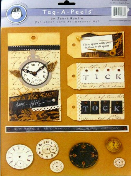Li'L Davis Designs Jenni Bowlin Tag-A-Peels Vintage Cardstock Stickers - SCRAPBOOKFARE