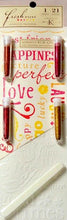 K & Company Marcella K Fresh Paint Words Warm Adhesive Rub-On - SCRAPBOOKFARE