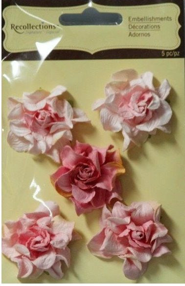 Recollections Signature Special Pink Paper Flowers Embellishments - SCRAPBOOKFARE