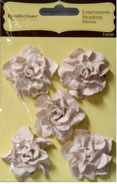 Recollections Signature Special Cream Paper Flowers Embellishments - SCRAPBOOKFARE