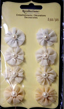 Recollections Signature Special Shades Of Cream Organza Flowers With Pearls Embellishments - SCRAPBOOKFARE