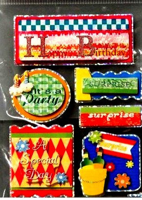 Miss Elizabeth's Birthday Dimensional Stickers Embellishments - SCRAPBOOKFARE
