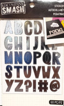 K & Company Smash Silver Metallic Alphabet Stickers