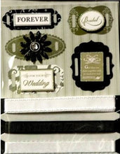 Miss Elizabeth's Premium Wedding And Love Dimensional Stickers And Ribbons Embellishments - SCRAPBOOKFARE