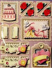 Miss Elizabeth's Wedding And Love Dimensional Stickers Embellishments - SCRAPBOOKFARE