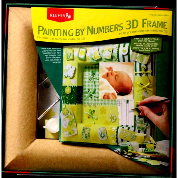 Reeves Art Painting By Numbers 3D Baby Frame Kit - SCRAPBOOKFARE