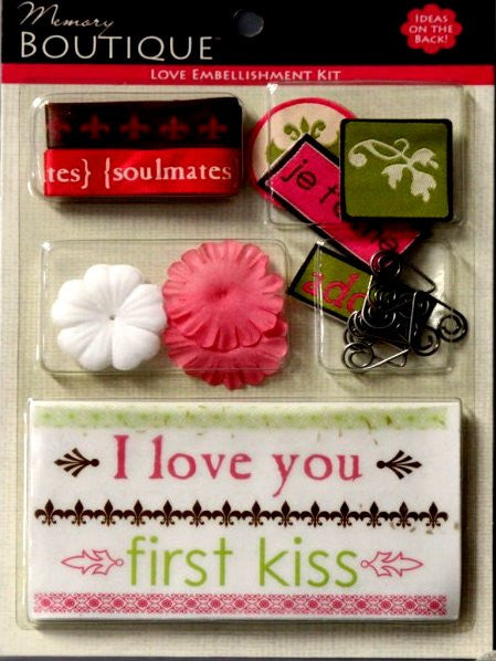 Colorbok Memory Boutique Love Embellishment Kit - SCRAPBOOKFARE