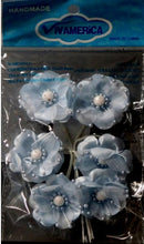 Vivamerica Blue Organza & Satin Flowers Embellishments