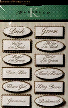K & Company Marcella K Wedding Titles Dimensional Stickers - SCRAPBOOKFARE