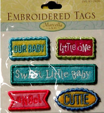 K & Company Marcella K Embroidered Tags Baby Words - SCRAPBOOKFARE