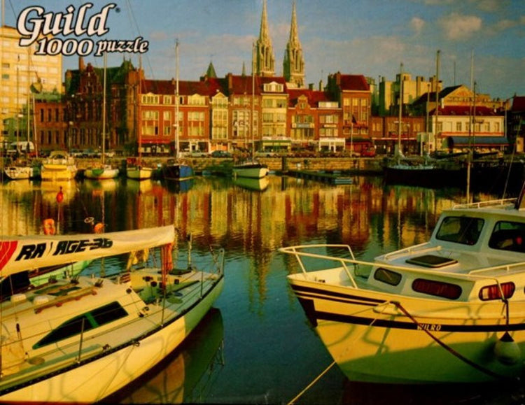 Western Publishing Company, Inc.1000 Piece Guild Oostende Harbor Belgium Jigsaw Puzzle
