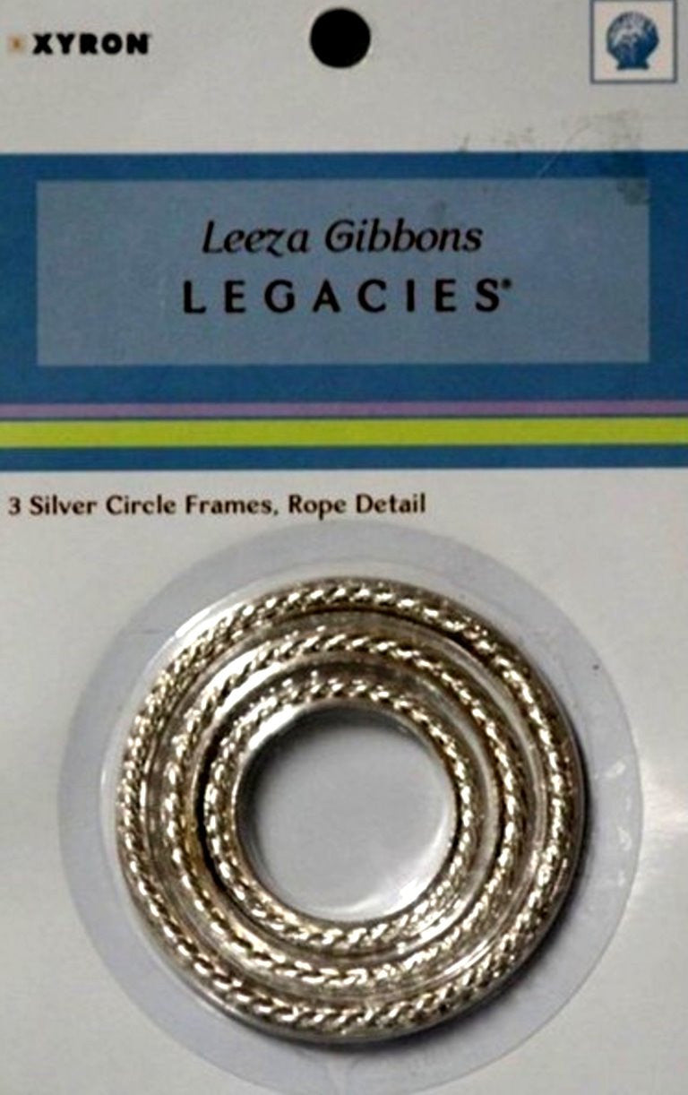 Xyron Leeza Gibbons Legacies Rope Detail Silver Circle Frames