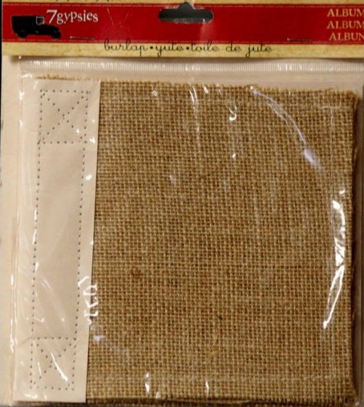 7gypsies 6 x 6 Burlap Scrapbook Album - SCRAPBOOKFARE
