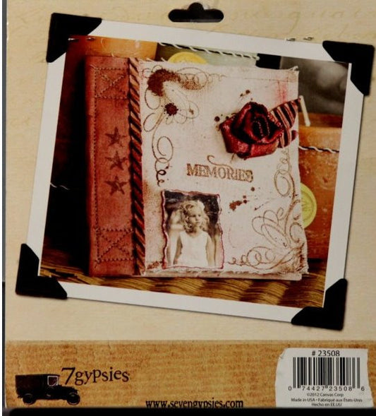 7gypsies 6 x 6 Burlap Scrapbook Album - SCRAPBOOKFARE