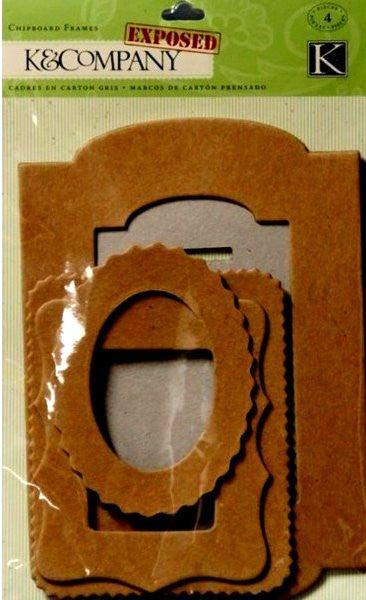 K & Company Exposed Chipboard Frames Embellishments - SCRAPBOOKFARE