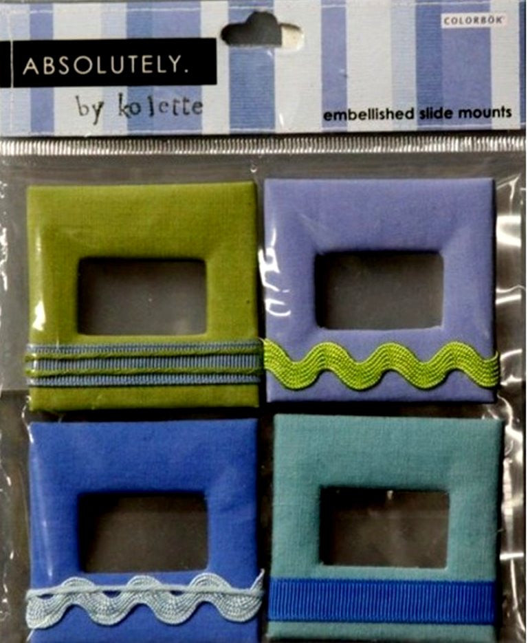 Colorbok Absolutely by Kolette Self-Adhesive Embellished Slide Mounts - SCRAPBOOKFARE