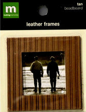 Making Memories Tan Beadboard Leather Frames Embellishments - SCRAPBOOKFARE